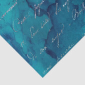 Het Manuscript van Iridescent op Abstracte Blauwgr Tissuepapier (Detail)