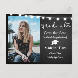 Het Manuscript van Lights van het Chalkboard Afstu Briefkaart