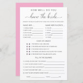 Het Manuscript van Quinn hoe goed kent u het Bride (Voorkant / Achterkant)