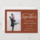 Het Manuscript van Rust beter samen Minimale Eenvo Save The Date (Voorkant)