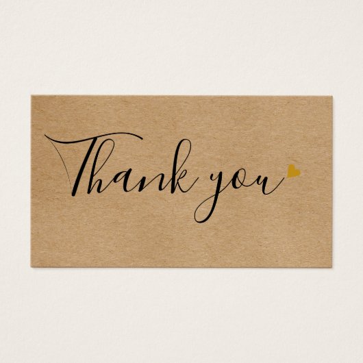 Het manuscript van Rustic bedankt voor het kopen d Visitekaartje (Voorkant)