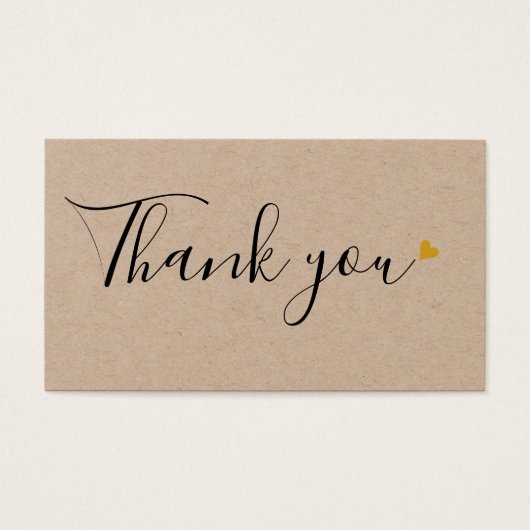 Het manuscript van Rustic bedankt voor het kopen d Visitekaartje (Voorkant)
