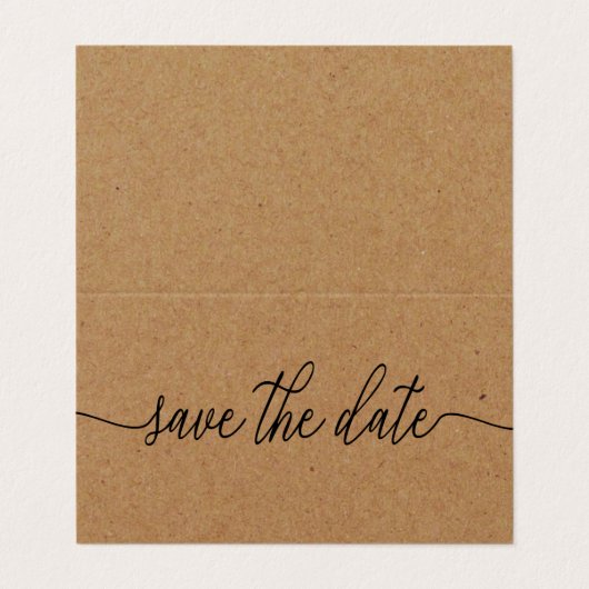 Het Manuscript van Rustic Kraft, Foto sparen de Da Visitekaartje (Buitenkant ongevouwen)