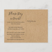 Het Manuscript van Rustic Kraft hebben wij Nieuw A Aankondigingskaart (Achterkant)