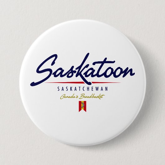 Het Manuscript van Saskatoon Ronde Button 7,6 Cm (Voorkant)