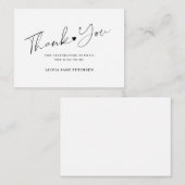 Het manuscript witte zwarte zwarte van het baby sh notitiekaartje (Voorkant / Achterkant)