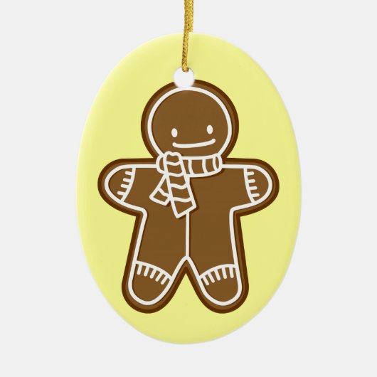 Het manZak van de peperkoek Keramisch Ornament (Voorkant)