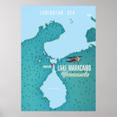Het Maracaibo-meer in Venezuela. Poster (Voorkant)