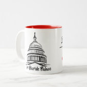 Het Marble Palace Tweekleurige Koffiemok (Voorkant links)