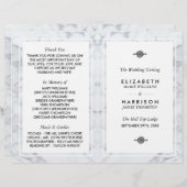 Het Marble Wedding Bi-voudig Programma van Elegan (Voorkant / Achterkant)