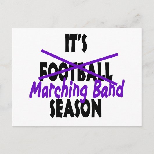 Het marcheren de Paars van het Seizoen van de Band Briefkaart (Voorkant)