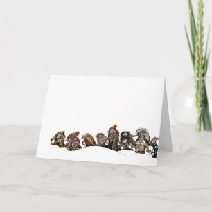 Het marcheren door de kerstsneeuw feestdagen kaart