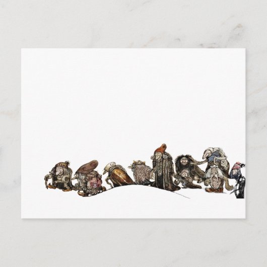 Het marcheren door de kerstsneeuw feestdagenkaart (Voorkant)