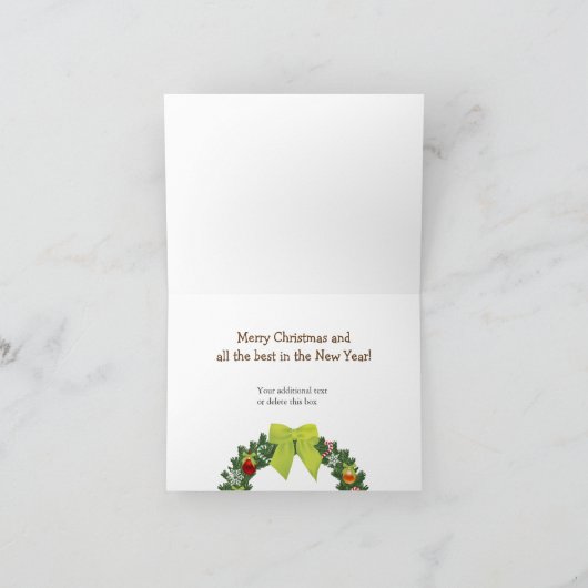 Het marcherende Wenskaart van Kerstmis van de Feestdagen Kaart (Binnen)