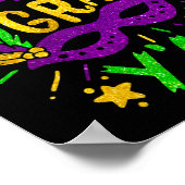 Het Mardi Gras Yall Beads Mask Jester Pet Festival Poster (Hoek)