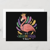 Het Mardi Gras Y'all Flamingo kostuum Kaart (Voorkant / Achterkant)