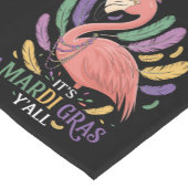 Het Mardi Gras Y'all Flamingo kostuum Korte Tafelloper (Hoek)