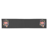 Het Mardi Gras Y'all Flamingo kostuum Korte Tafelloper (Horizontaal)