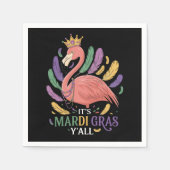 Het Mardi Gras Y'all Flamingo kostuum Servet (Voorkant)
