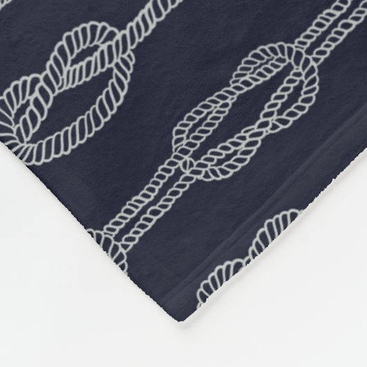 Het mariene Patroon van Knopen Fleece Deken (Hoek)