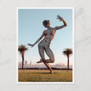 Het Marina San Francisco Dansende Vrouw Beeld Briefkaart