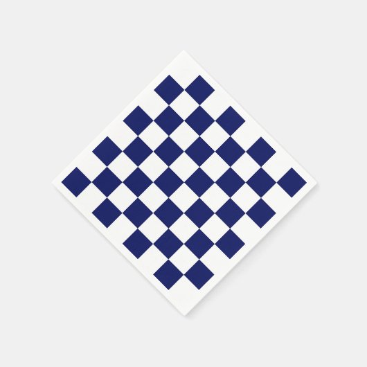 Het marineblauwe en Witte Patroon van de Servetten (Hoek)