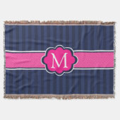 Het marineblauwe Monogram van de Douane van Deken (Voorkant)