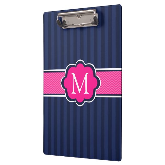 Het marineblauwe Monogram van de Douane van Klembord (Links)