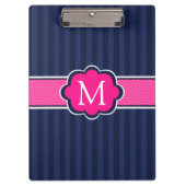 Het marineblauwe Monogram van de Douane van Klembord (Voorkant)