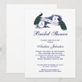 Het marineblauwe Vrijgezellenfeest van de Pauw Kaart (Voorkant / Achterkant)