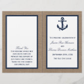 Het marinesanker op het Collectie van de Burlap Be (Voorkant)