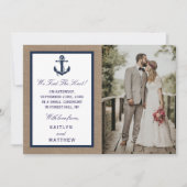 Het marinesanker op het Collectie van de Burlap Be Aankondiging (Voorkant)