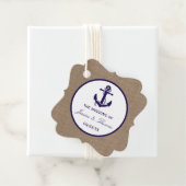 Het marinesanker op het Collectie van de Burlap Be Bedankjes Labels (In situ)