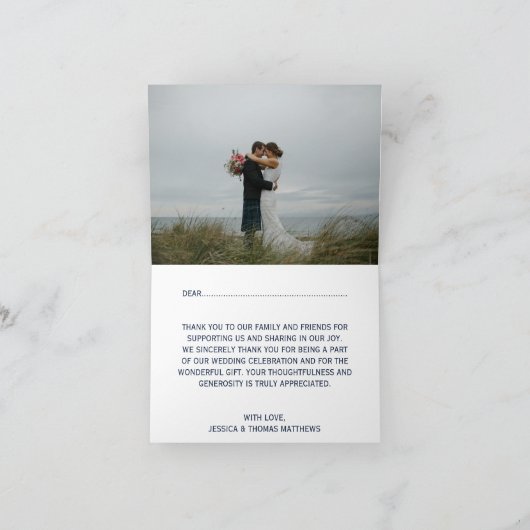 Het marinesanker op het Collectie van de Burlap Be Bedankkaart (Binnen)