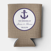 Het marinesanker op het Collectie van de Burlap Be Blikjeskoeler (Voorkant)