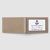 Het marinesanker op het Collectie van de Burlap Be Gastenboek (Volledig)