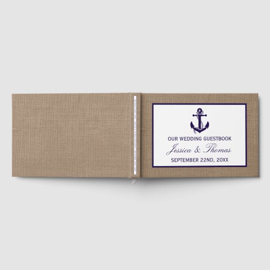 Het marinesanker op het Collectie van de Burlap Be Gastenboek (Volledig)