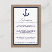 Het marinesanker op het Collectie van de Burlap Be Informatiekaartje (Voorkant)