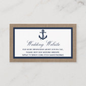 Het marinesanker op het Collectie van de Burlap Be Informatiekaartje (Voorkant)