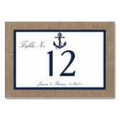 Het marinesanker op het Collectie van de Burlap Be Kaart (Achterkant)