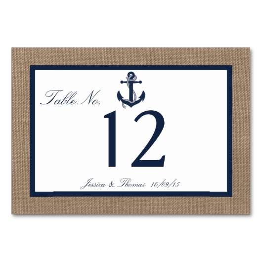 Het marinesanker op het Collectie van de Burlap Be Kaart (Voorkant)