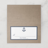 Het marinesanker op het Collectie van de Burlap Be Plaatskaartje (Buitenkant ongevouwen)