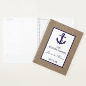 Het marinesanker op het Collectie van de Burlap Be Planner (Display)