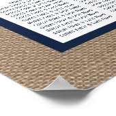 Het marinesanker op het Collectie van de Burlap Be Poster (Hoek)