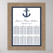 Het marinesanker op het Collectie van de Burlap Be Poster (Voorkant)