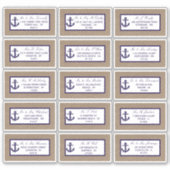 Het marinesanker op het Collectie van de Burlap Be Sticker (Voorkant)