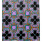 Het Marokkaanse geometrische Floral Pattern-douche Douchegordijn (Voorkant)