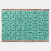 Het Marokkaanse Tile Pattern, Aqua en Turquoise Deken (Voorkant)