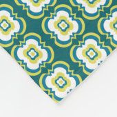 Het Marokkaanse Tile Pattern Blauwgroen Matig Mono Fleece Deken (Hoek)
