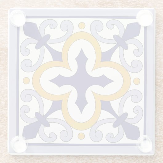 Het Marokkaanse Tiles Pattern #2 Glazen Onderzetter (Achterkant)